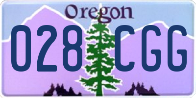 OR license plate 028CGG