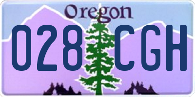 OR license plate 028CGH