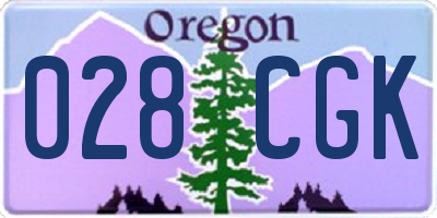 OR license plate 028CGK