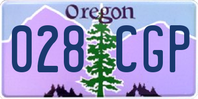 OR license plate 028CGP