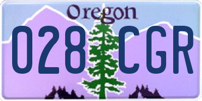 OR license plate 028CGR