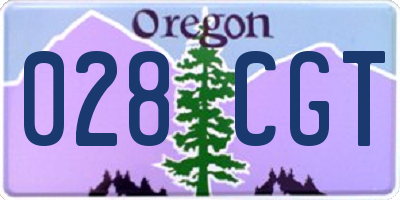 OR license plate 028CGT
