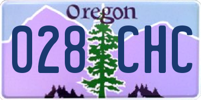 OR license plate 028CHC