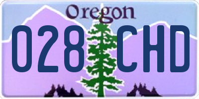 OR license plate 028CHD