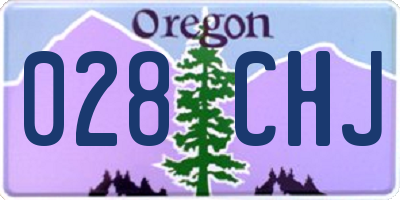 OR license plate 028CHJ