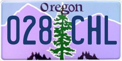 OR license plate 028CHL