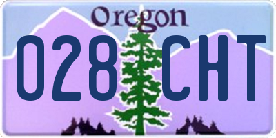 OR license plate 028CHT