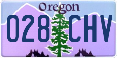 OR license plate 028CHV