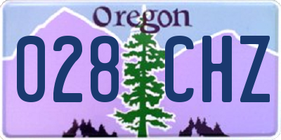OR license plate 028CHZ