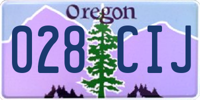 OR license plate 028CIJ