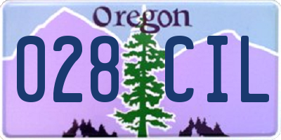 OR license plate 028CIL