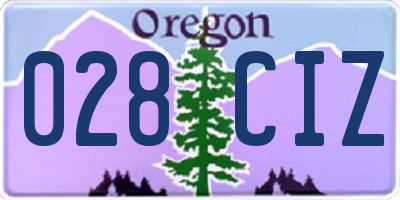 OR license plate 028CIZ