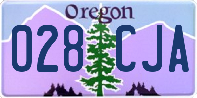 OR license plate 028CJA
