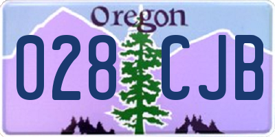 OR license plate 028CJB