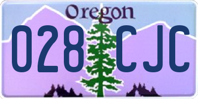 OR license plate 028CJC