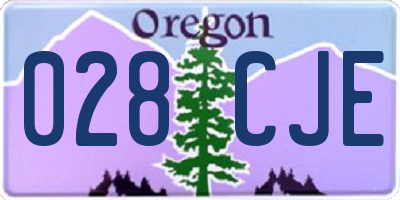 OR license plate 028CJE