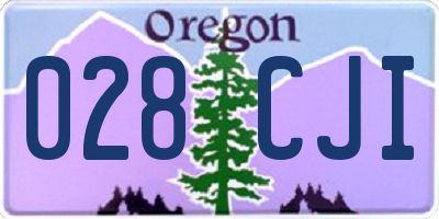 OR license plate 028CJI