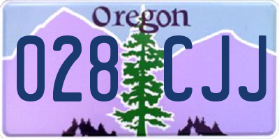 OR license plate 028CJJ