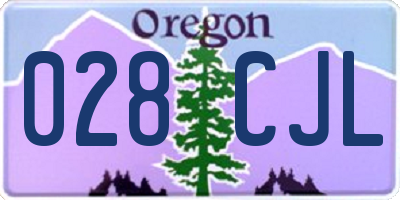 OR license plate 028CJL
