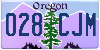 OR license plate 028CJM