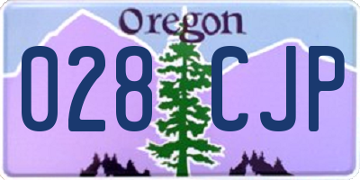 OR license plate 028CJP