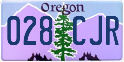 OR license plate 028CJR