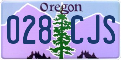 OR license plate 028CJS