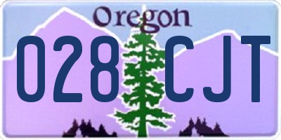 OR license plate 028CJT