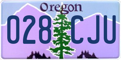 OR license plate 028CJU