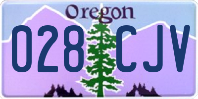 OR license plate 028CJV