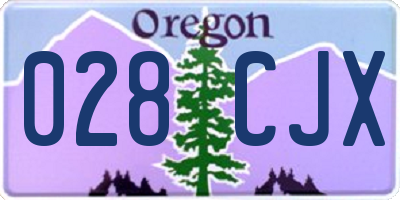 OR license plate 028CJX