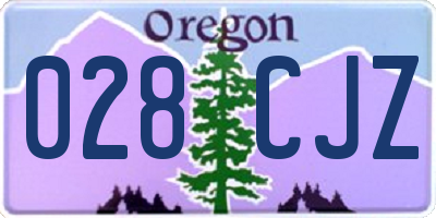 OR license plate 028CJZ