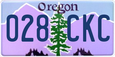 OR license plate 028CKC