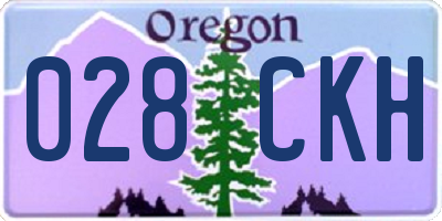 OR license plate 028CKH