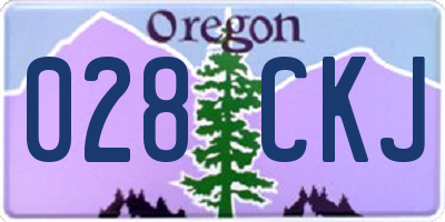 OR license plate 028CKJ