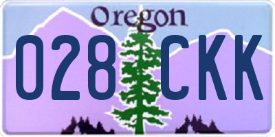 OR license plate 028CKK