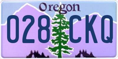 OR license plate 028CKQ