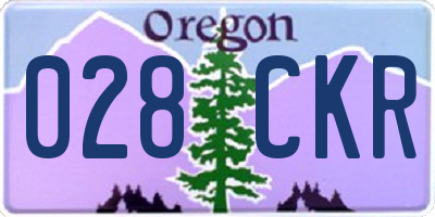 OR license plate 028CKR