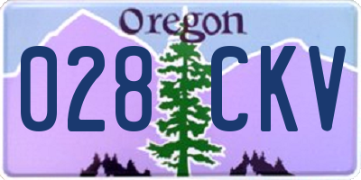 OR license plate 028CKV