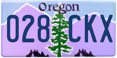 OR license plate 028CKX