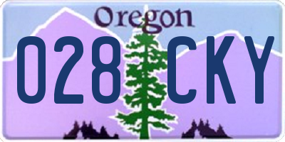 OR license plate 028CKY