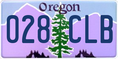 OR license plate 028CLB