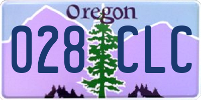 OR license plate 028CLC