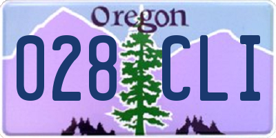 OR license plate 028CLI