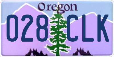 OR license plate 028CLK