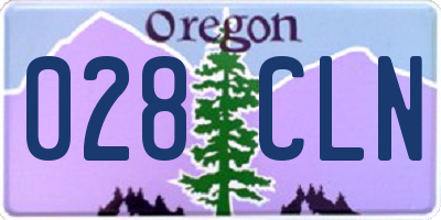 OR license plate 028CLN