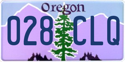 OR license plate 028CLQ