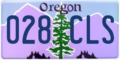 OR license plate 028CLS