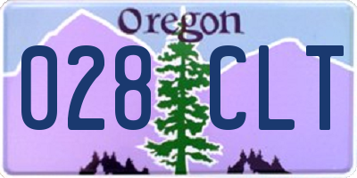 OR license plate 028CLT