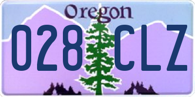 OR license plate 028CLZ